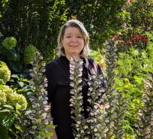 Jennifer Arnott in her garden